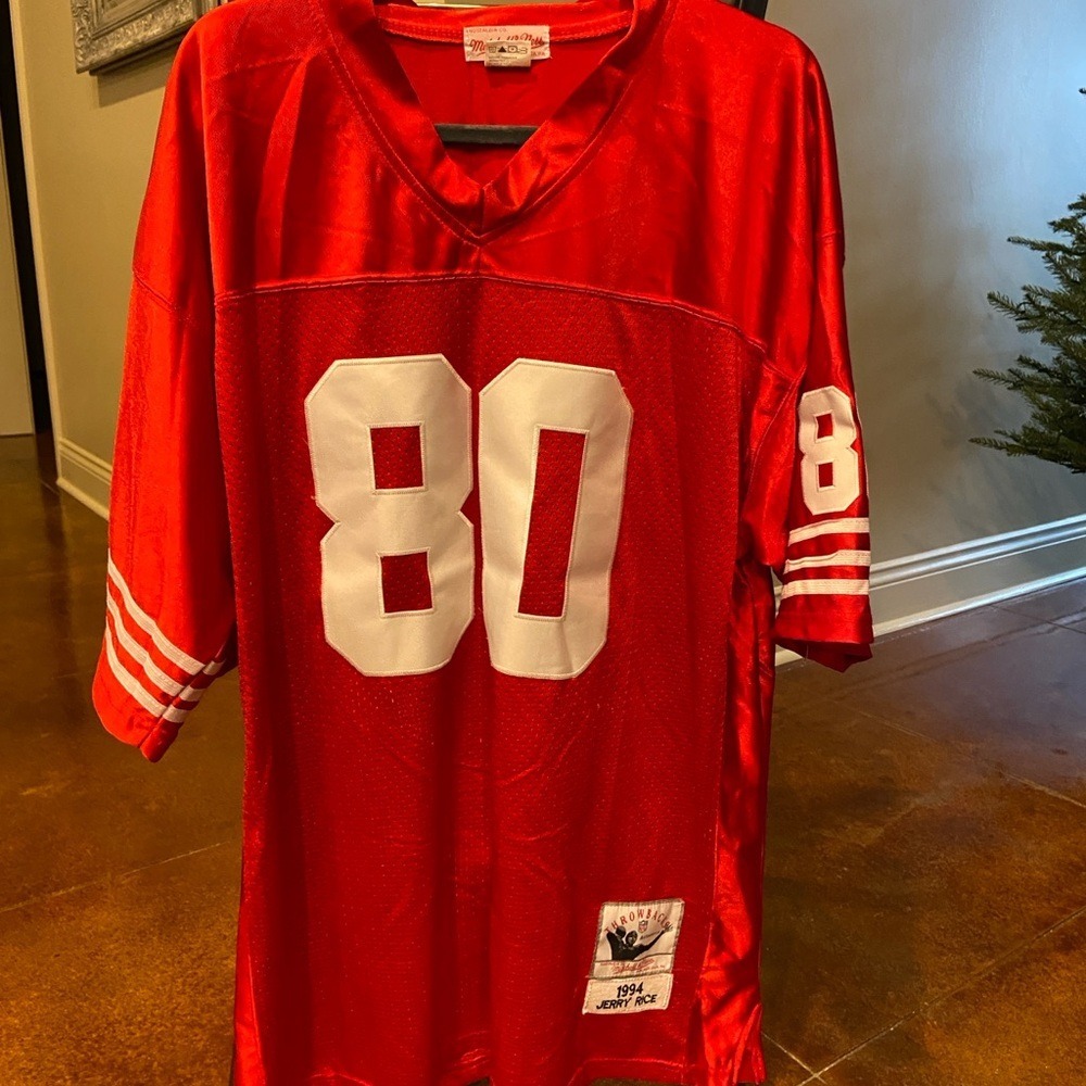 Mitchell & Ness Jerry Rice 1994 San Francisco 49ers Throwback Jersey Red Size 54